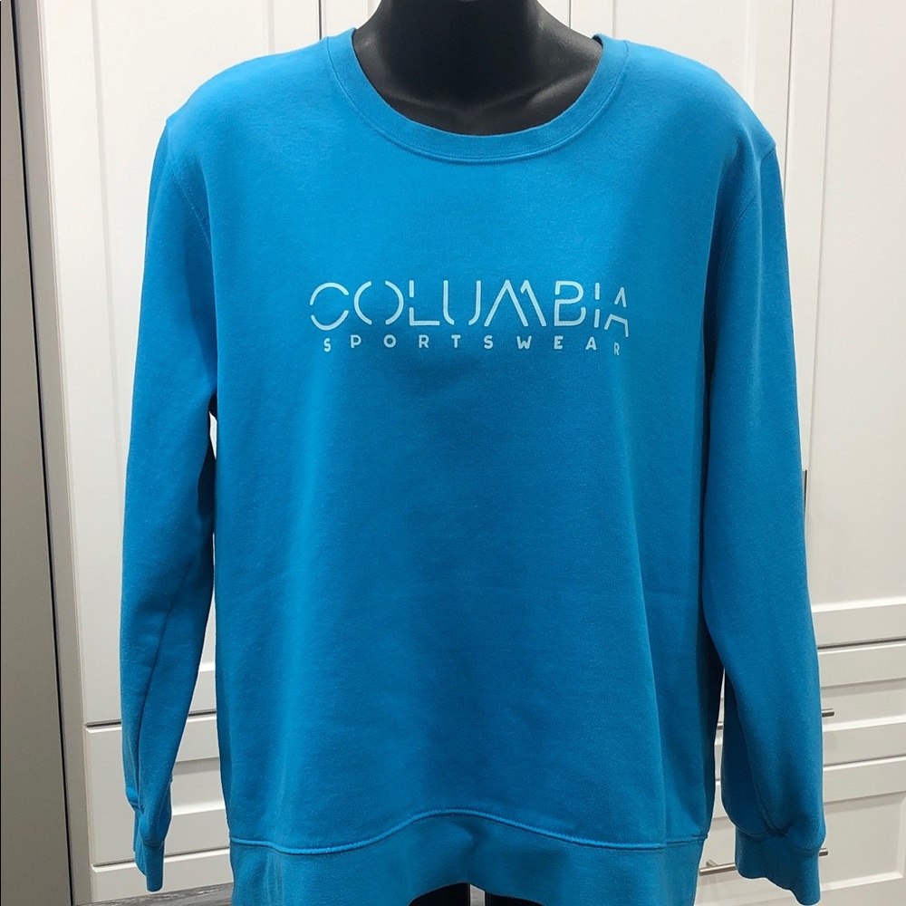 Columbia Aqua Blue Crewneck Sweatshirt – Women’s XL